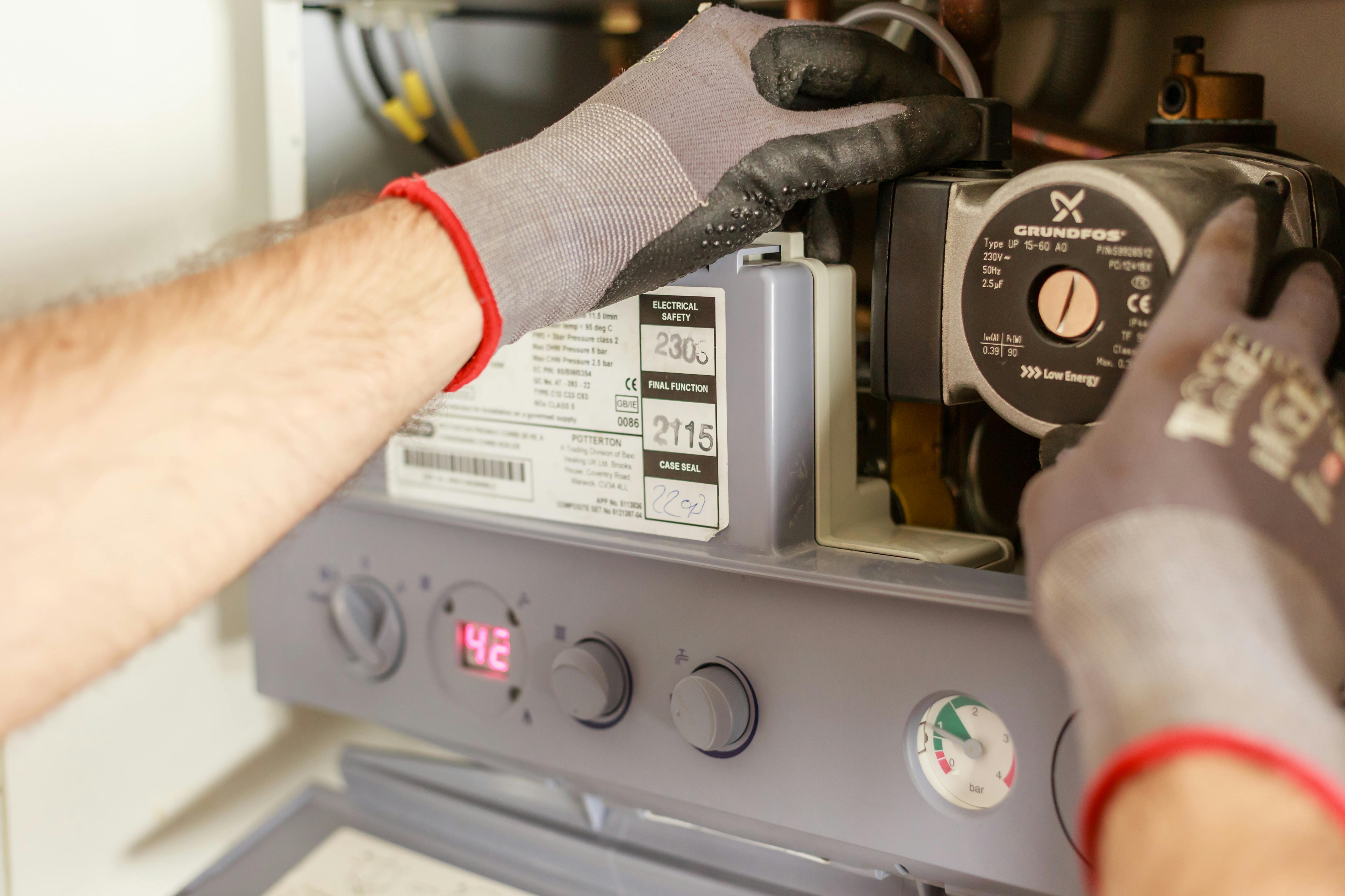 Industrial boiler room inspection